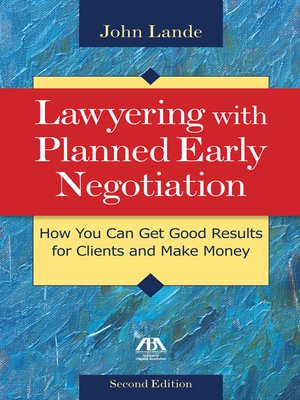cover image of Lawyering with Planned Early Negotiation